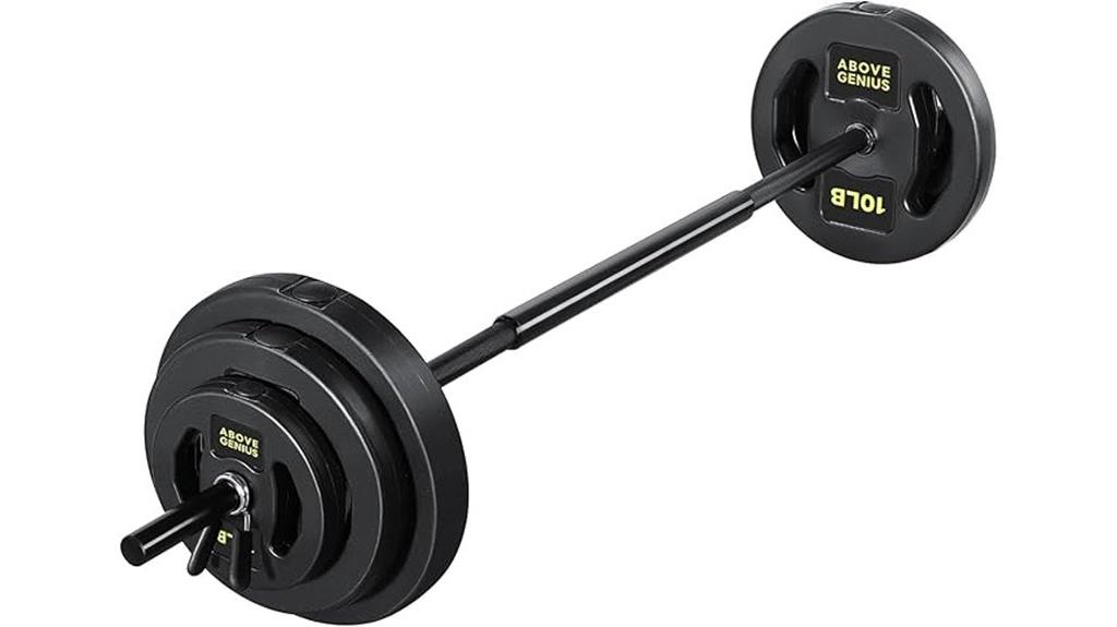 adjustable 45 lb barbell