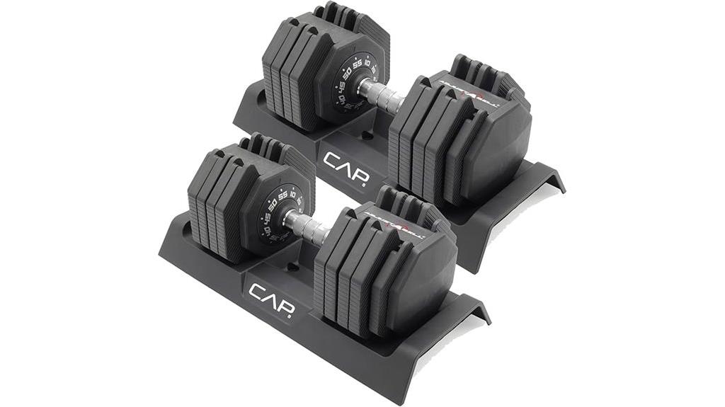 adjustable 55 lb dumbbell