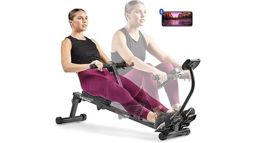 adjustable resistance rowing machine