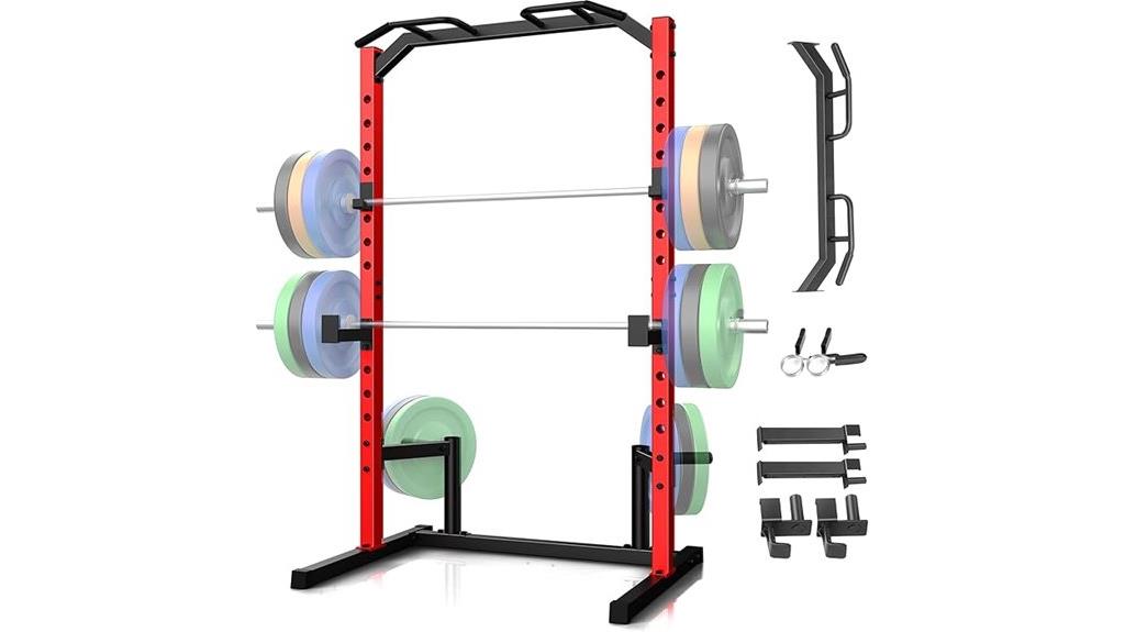 adjustable squat rack combo