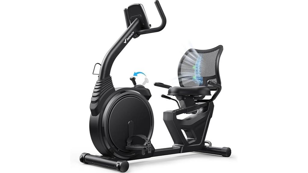bluetooth enabled recumbent bike