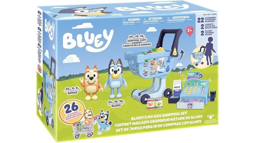 bluey kids shopping set