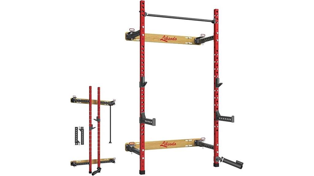 compact wall mounted squat rack