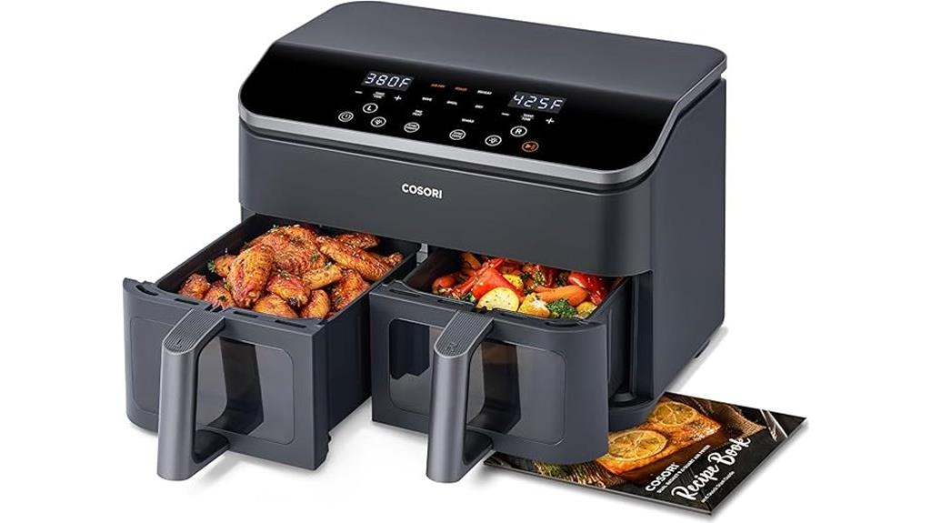 dual basket 9qt air fryer