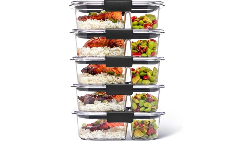 durable 2 compartment containers
