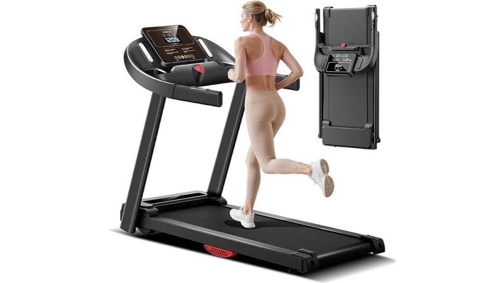 folding treadmill with pulse