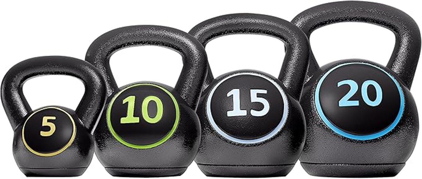 four piece kettlebell set