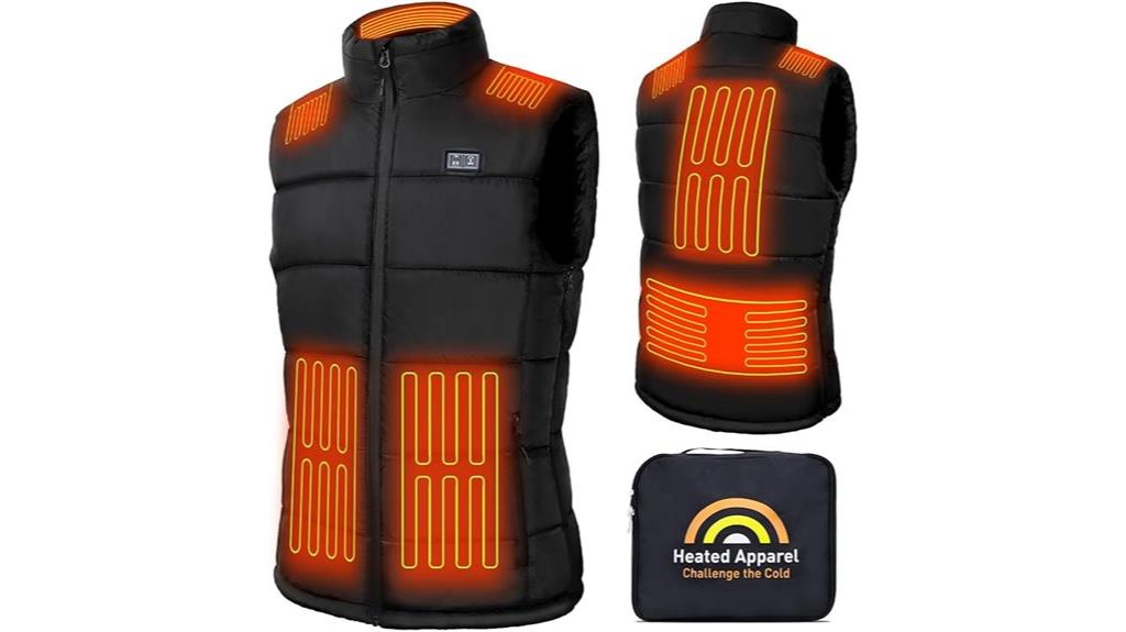 heated vest with large capacity battery