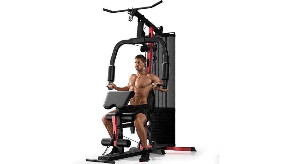 home gym with 160lb weight