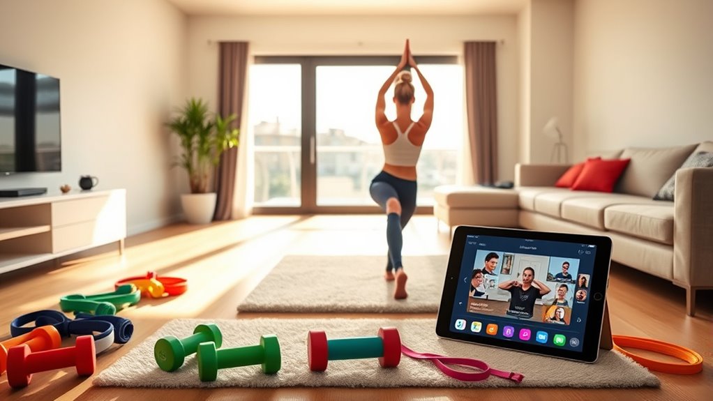 home workout streaming service