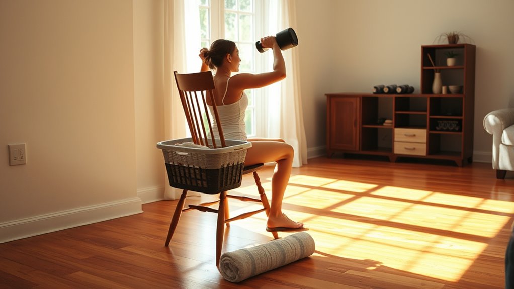 household items as workout tools