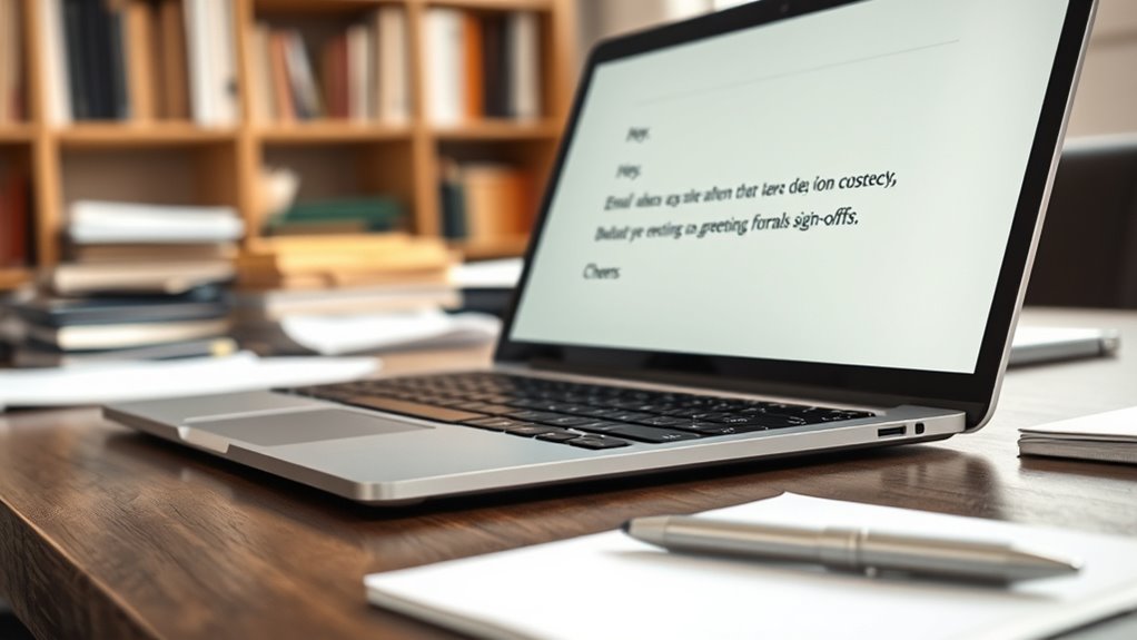 include greetings and closings