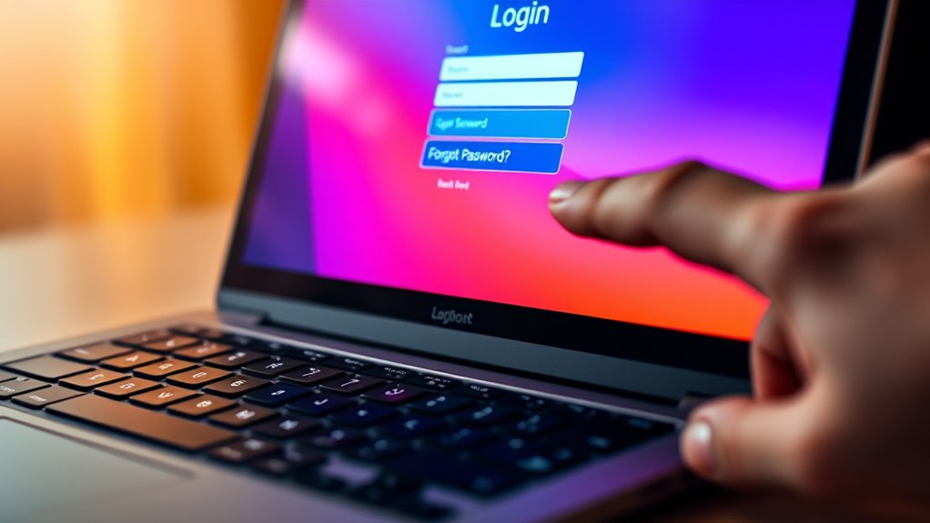 locate reset password link