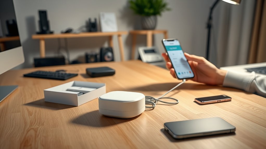 organized safe unboxing environment