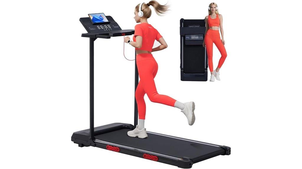 portable electric treadmill with handle