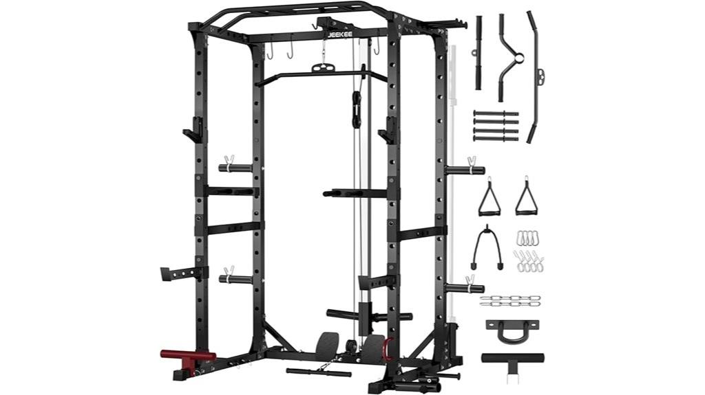 power cage with attachments