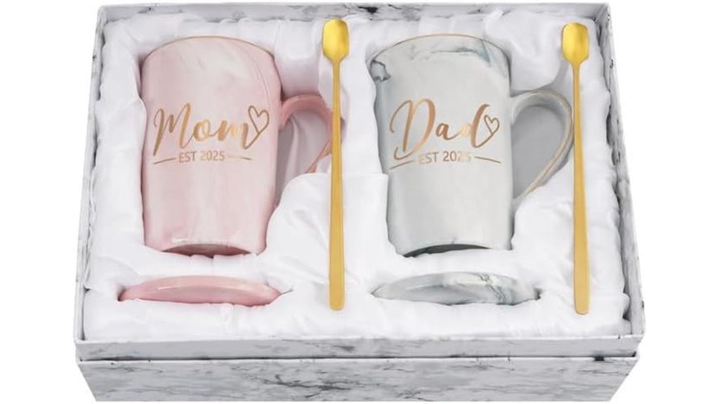 pregnant couple gift mugs