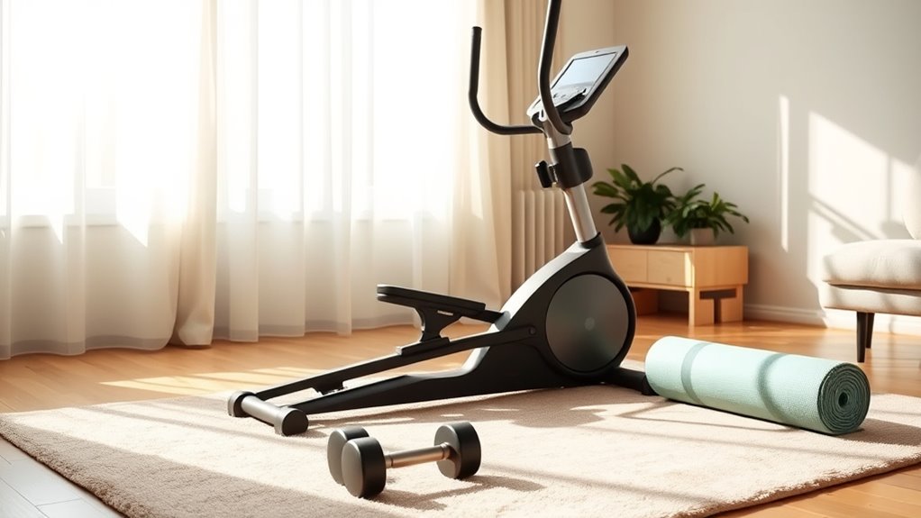 quiet stable exercise setup