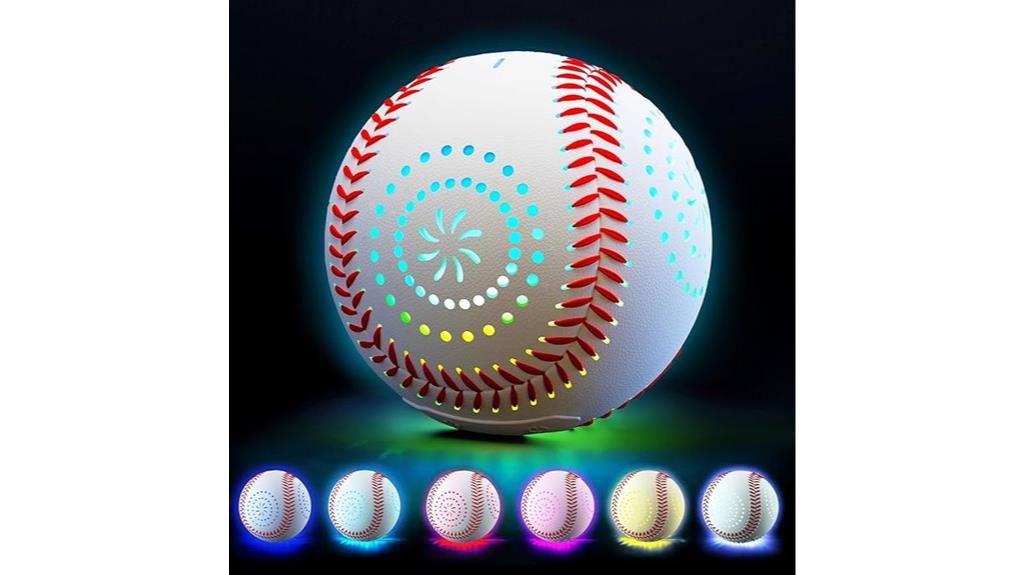 rechargeable baseball with multiple lighting modes
