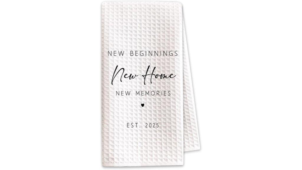 single housewarming towel