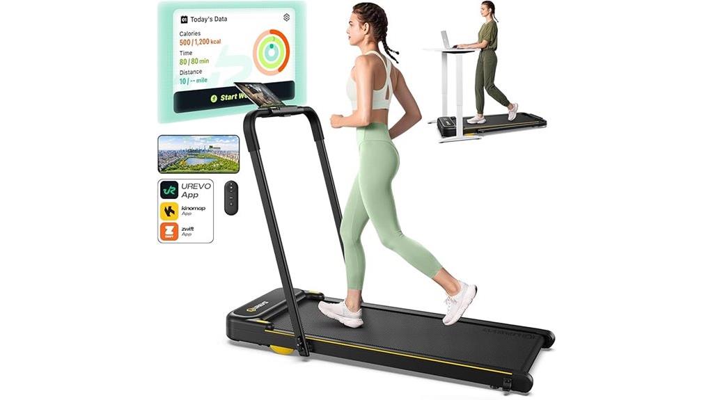 smart folding treadmill with app