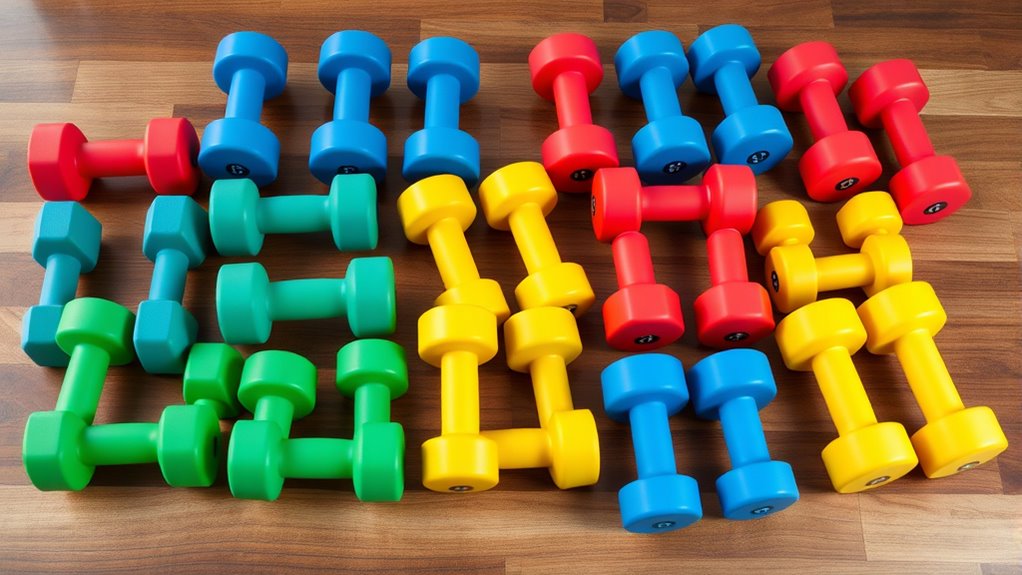 stylish neoprene dumbbell sets