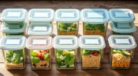 top glass meal storage
