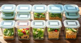 top glass meal storage