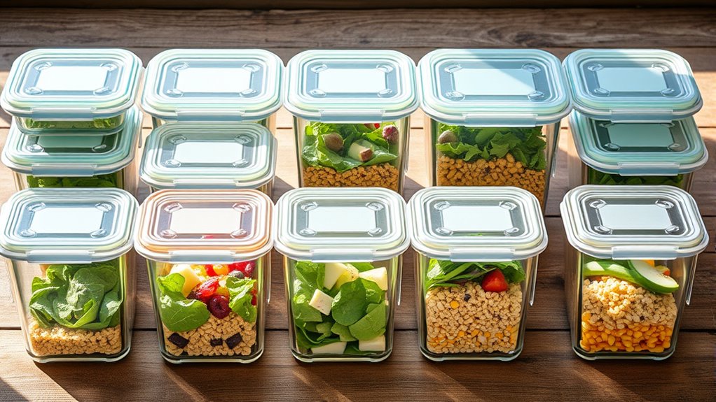 top glass meal storage