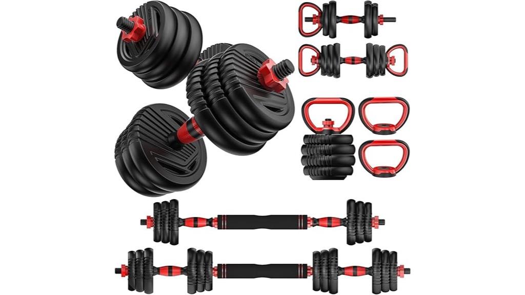 versatile 4 in 1 dumbbell set