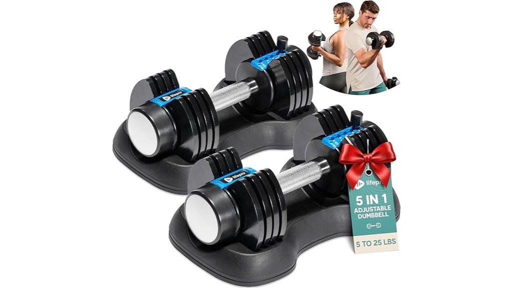 versatile adjustable dumbbell set