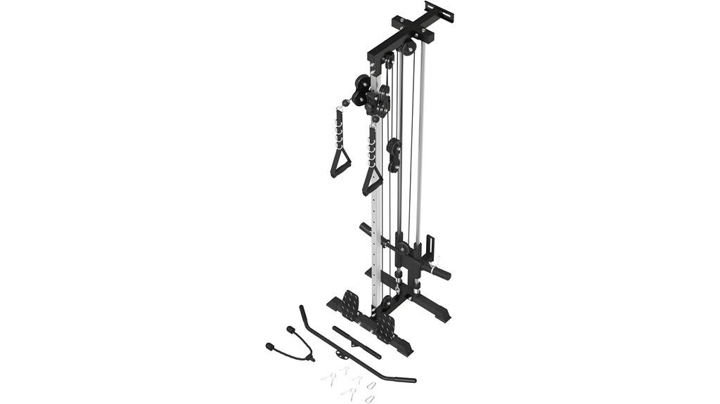 wall mounted dual pulley