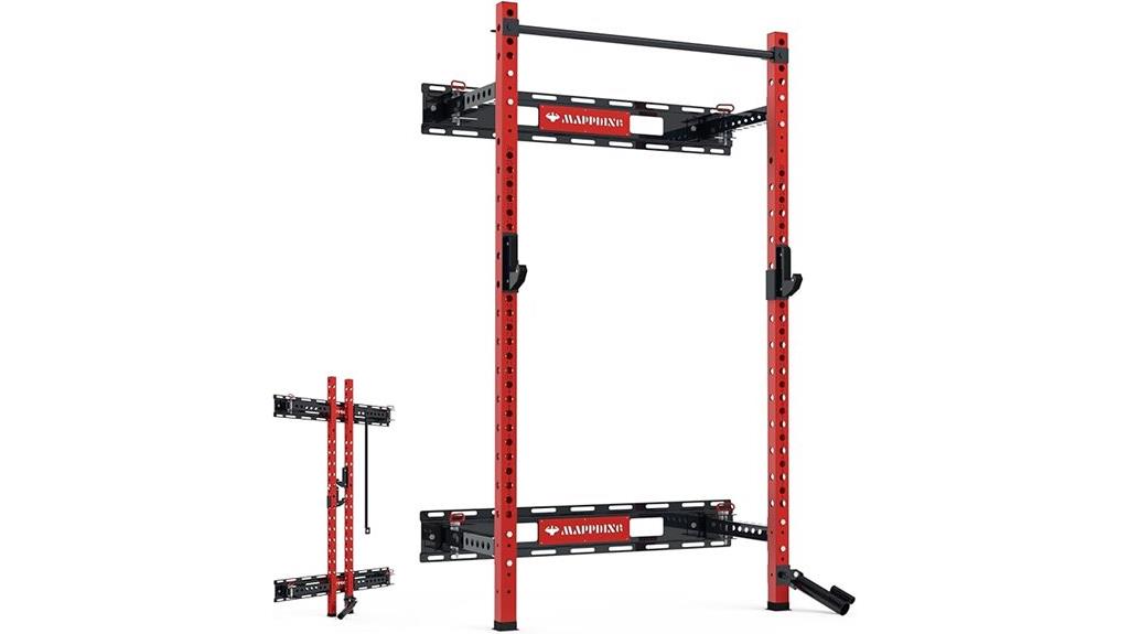 wall mounted foldable power rack