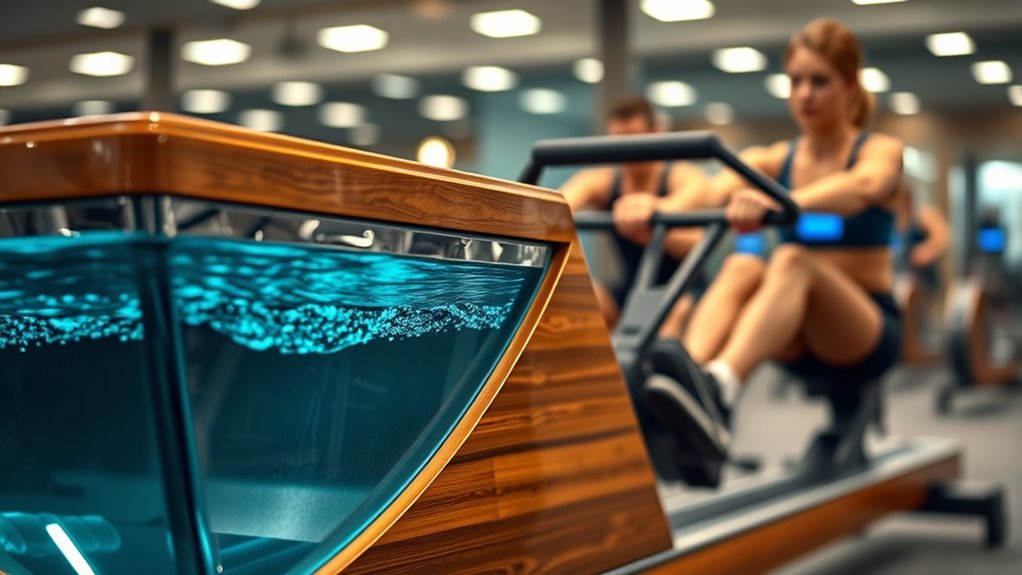 water rowing machine features