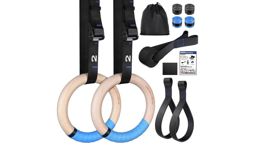 adjustable wooden gym rings