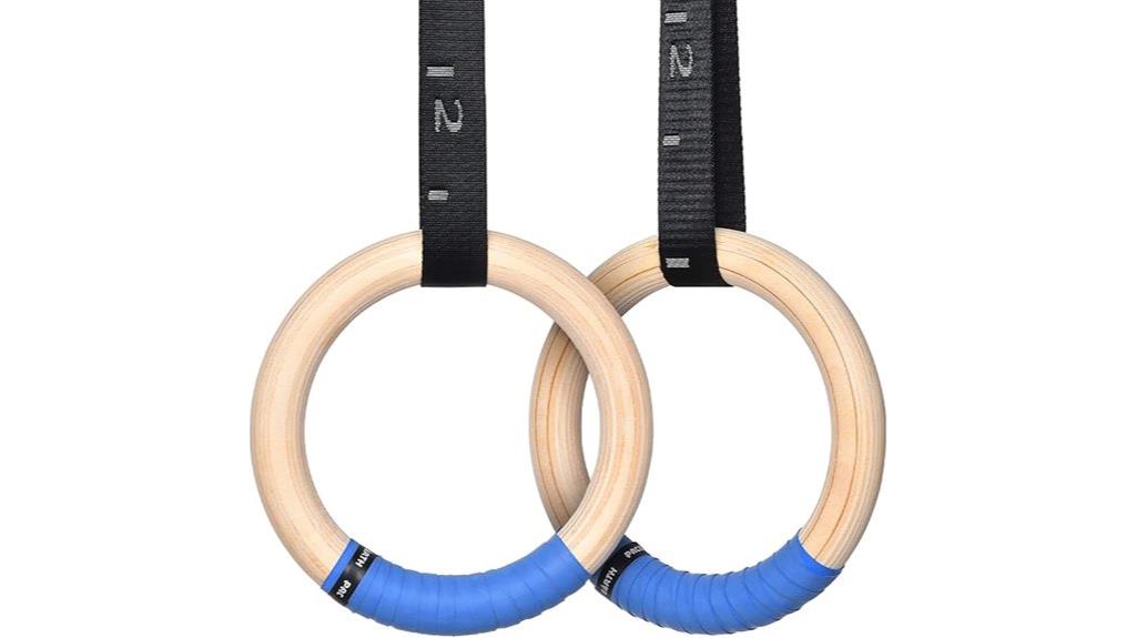 adjustable wooden gymnastics rings