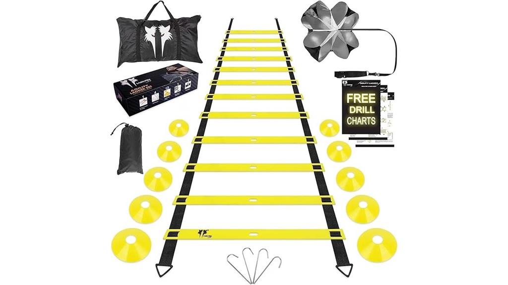 agility ladder with parachute