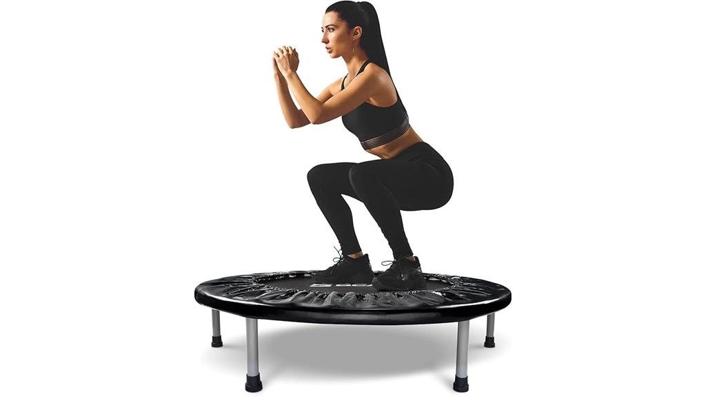 compact foldable trampoline with safety