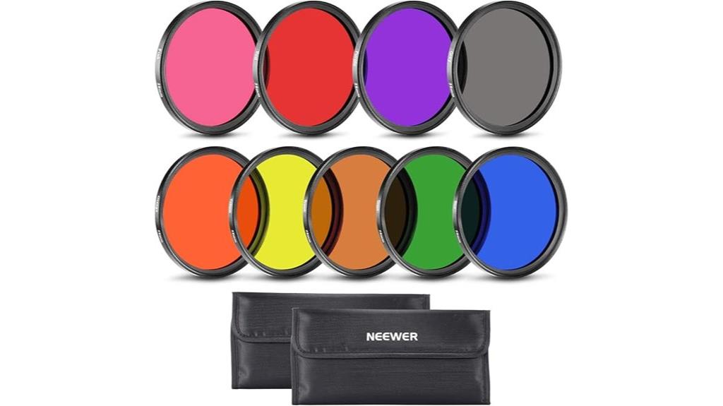 complete colorful lens filter set