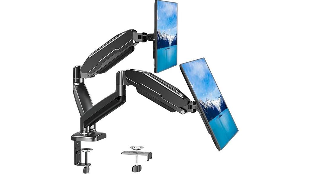 dual monitor mount adjustable