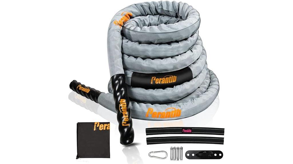 durable cloth sleeved battle rope