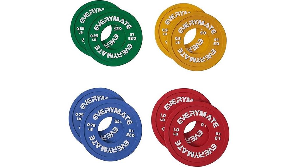 eight piece rubber weight set