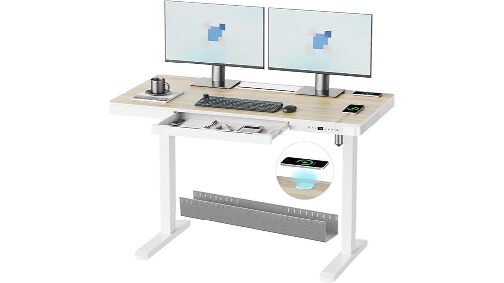 electric 48 inch wood desk