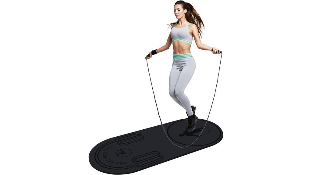 fitness jump rope mat