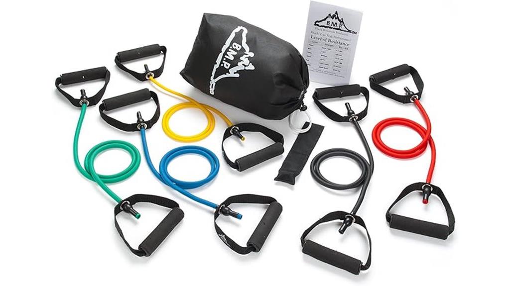 five band resistance workout set