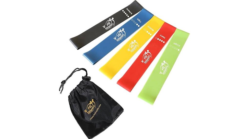 five resistance loop bands