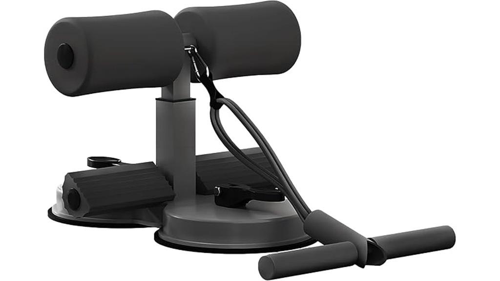 foot held sit up bar