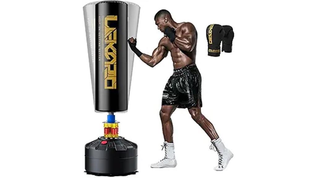 freestanding boxing bag set
