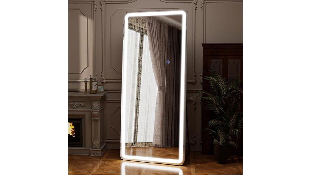 large led dimmable mirror