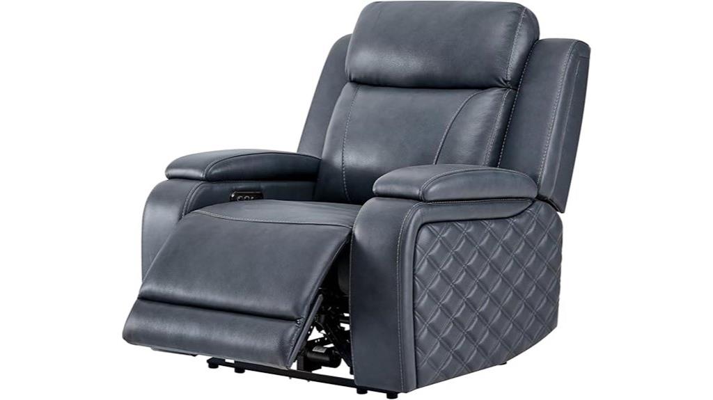 leather power recliner